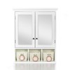 YLIEHS Multi-Functional Bathroom Storage Cabinet with Mirrors, Adjustable Shelves &