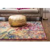 Unique Loom Jardin Collection Colorful, Vibrant, Abstract, Modern Area Rug,
