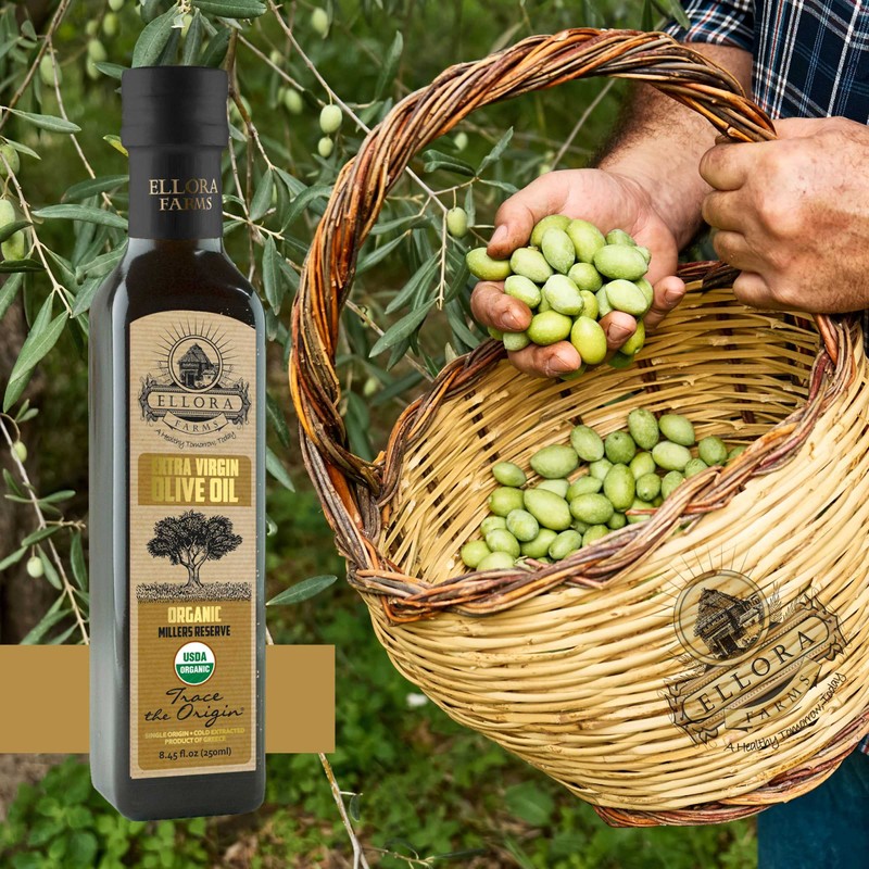 Ellora Farms, Organic Greek Extra Virgin Olive Oil, Single Origin,