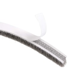 uxcell Brush Weather Stripping, Adhesive Felt Door Seal Strip Pile Weatherstrip Door Sweep Brush for Door Window 394Inch L X 0.2 Inch W (10000mm X 5mm) Gray