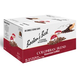 Boston’s Best - Colombian Blend Delectable Gourmet Coffee, Bold Medium Roast Compatible with Keurig Coffee Maker - 1 Count (80 Single Serve Cups)