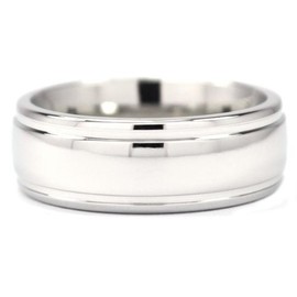 Platinum Finish Solid Cobalt Chrome Ring, Cobalt Wedding Bands