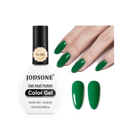 JODSONE 16.5ml Green Gel Nail Polish Dark Green Gel Polish High Gloss Soak Off U V Nail Manicure Salon DIY at Home