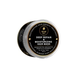 MAKOF BEAUTY Restorative Hair Growth Treatment, Deep Repair Hair Mask Treatment with Mango Butter, Shea Butter, Argan Oil, Natural Ingredients for All Hair Types, 10 Fl Oz