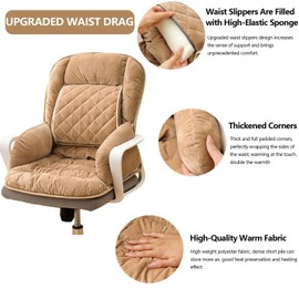 Office Chair Cushion for Desk Chair,Upgraded Lumbar Support Seat Cushion for Desk Chair Cushions for Dorm Desk Chair with Back(Brown)