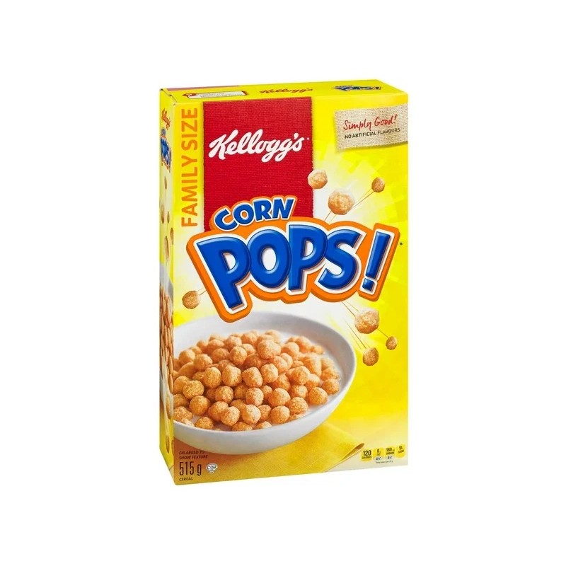 Corn Pops Kellogg's Canadian Corn Pops Cereal, Family Size, 515g