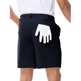 LUSHENUNI Men's Golf Shorts Stretch Quick Dry 7" Lightweight Hiking Casual Dress Shorts Athletic UPF50+ with Zipper Pockets Navy 30