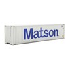 Walthers SceneMaster 40' Hi-Cube Corrugated-Side Container-Matson (Gray, Blue) 949-8263 HO