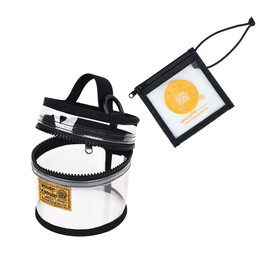 Rough Enough - Mini bolsa de maquillaje transparente para mujeres de viaje, Negro -, Mini bolsa de maquillaje transparente