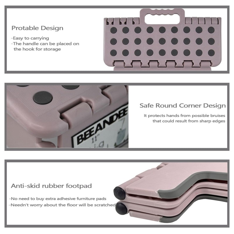 Foldable Step Stool Sturdy Safe Enough - Holds up to