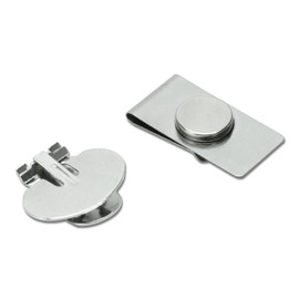 prendre Magnetic Tie Clip PR-NECKMAG Magnetic Tie Clip Smart Mens Gift Present, Silver