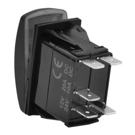 SPOT LIGHTS Rocker Switch White Led 5 PIN ON-OFF SPST Toggle Switch for Car Truck Trailer Off Road UTV ATV Dashboard 12V 24V IP66