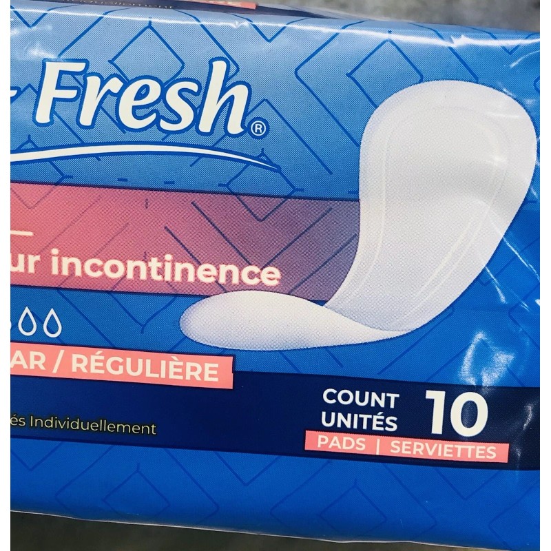 Sure & Fresh (10) Unsented Regular Bladder Pads. For Incontinence.