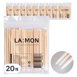 Lamont multi-purpose micro cotton swab ultra-fine wood stick 100p, 20 pieces / 라몽 다용도 마이크로 면봉 초미세 우드스틱 100p, 20개