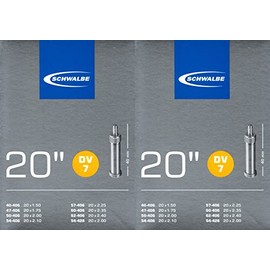 2x Schwalbe DV 7 Inner Tube 20 Inch 1.5-2.40 40/62-406