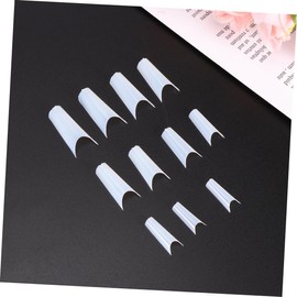 Mikinona 500 Pieces High Curved C Shaped Nail Art Stickers for Women Creative Nail Decals for Manicure Decoration Color for Parties and