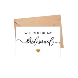 AcevedoDesign Bridesmaid Proposal Card - Will You Be My Bridesmaid - Will You Be My Best Bridesmaid - Bridesmaid Proposal Idea - Bridesmaid Wedding Card - Bridesmaid Proposal Cards With Envelope