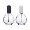 OHEETU 2Pcs 75ML/2.5oz Empty Spherical Clear Glass Nail Polish Bottles