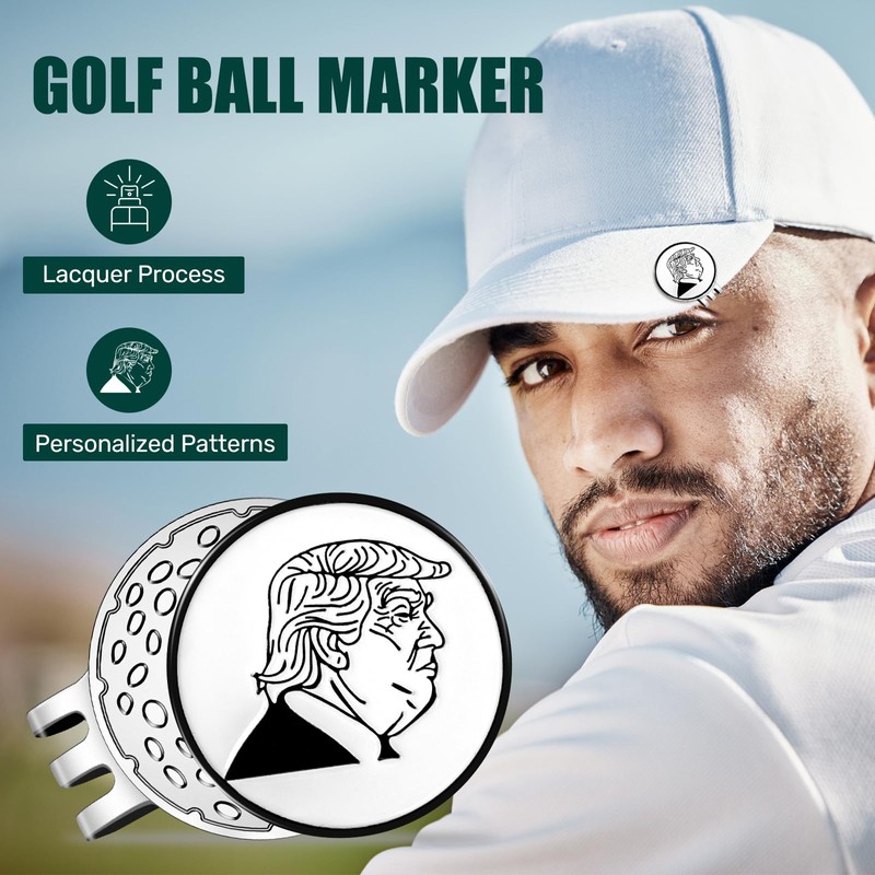 BAIRBRE Funny Golf Ball Marker with Magnetic Hat Clip,Alignment Ball