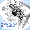 Permanent Markers, Ultra Fine Point, Black, 40 Count, 0.4mm, Fine