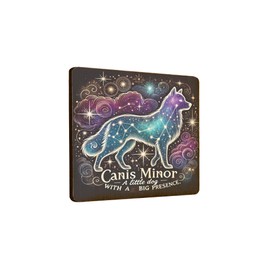 Wooden Fridge Magnet - Canis Minor Constellation Design Featuring A Little Dog With A Big Presence (mag-kf25-2736)