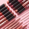 LANGMANNI 12Pcs Sculpting Matte Velvet Lip Set,Nude Colors Sculpting Kit|