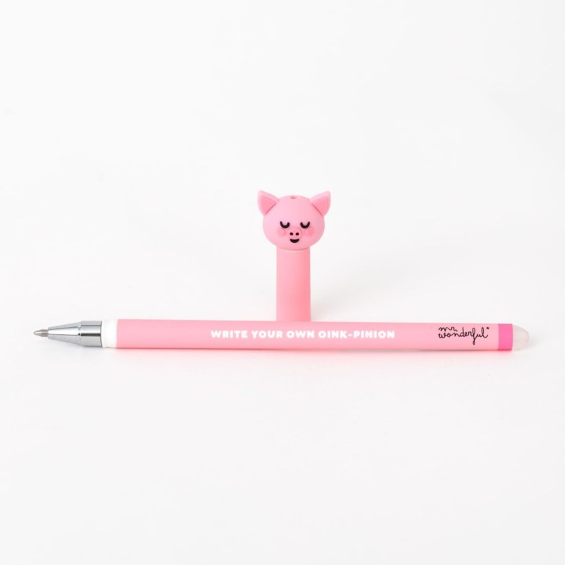 Mr. Wonderful - Erasable Ballpoint Pen Bo-Bo Pig - Write
