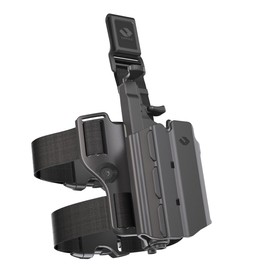 Orpaz T40 Adjustable and Modular G19 Holster Compatible with OWB Glock 19 Holder with Light/Laser/Sight/Optics, LH-Medium, Drop-Leg Attachment - Will Secure Your Handgun with a Tactical Appearance