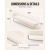 Adhesive Shower Caddy 2-Pack, Shower Shelves with Towel Bar, Cream