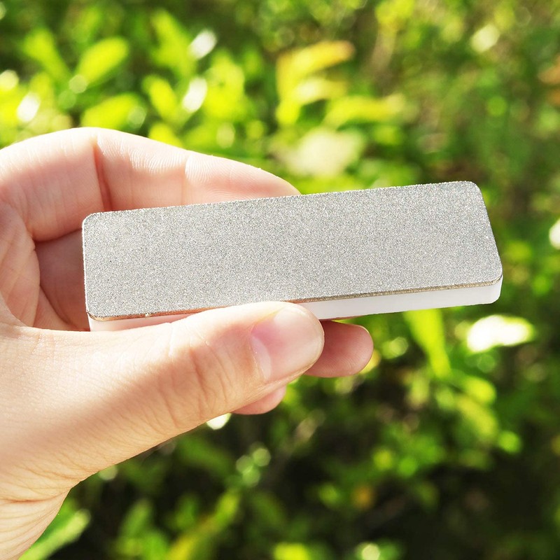 DMD Mini Pocket Knife Sharpener - Double-Sided Diamond & Ceramic