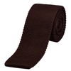 DonDon Men's Knit Tie handmade Dark Brown