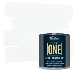 THE ONE Paint & Primer: Most Durable All-in-One Furniture Paint, Cabinet Paint, Front Door Paint, Wall Paint, Bathroom, Kitchen - Fast Drying Craft Paint Interior/Exterior (Off White, Gloss, 8.5oz)