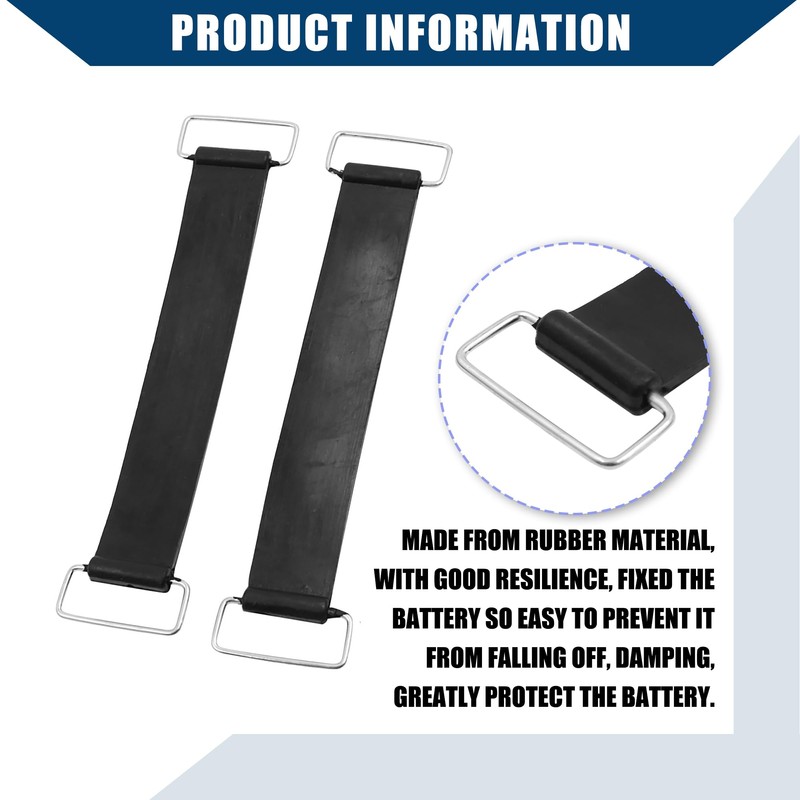 Hihaha Motorcycle Bettery Fixed Holder Rubber Strap Band 15cm/10pcs