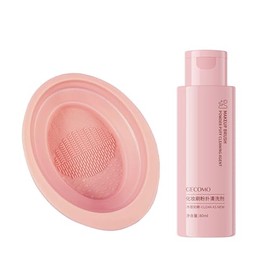 TOEDO Makeup Brush Cleaner Set Makeup Brush Cleaner Mat Makeup Brush Cleanser For Deep Cleaning Tools Makeup Brush,Sponge and Puffs