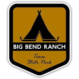 Squiddy Big Bend Ranch State Park Texas - Vinyl Sticker Decal for Phone, Laptop, Water Bottle (3" high)