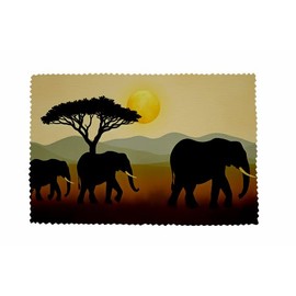 U24 Brillenputztuch Elefant Motiv Nr. 13 Glasreinigungstuch Microfasertuch