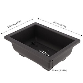 MANCHAP 24 PCS 6.5 Inch Plastic Bonsai Training Pots, Rectangular Bonsai Tree Planter Pot for Garden, Yard, Office, Home Decorative