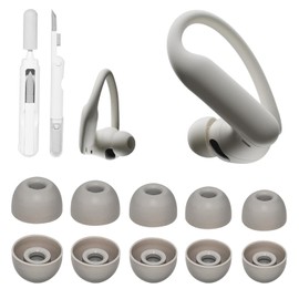 Adhiper Replacement Ear Tips Compatible with Beats Powerbeats Pro 2 Earbuds with Cleaner Kit, Soft Silicone Earbuds Tips for Powerbeats Pro 2,XL/L/M/S/XS 5 Pairs Quick Sand