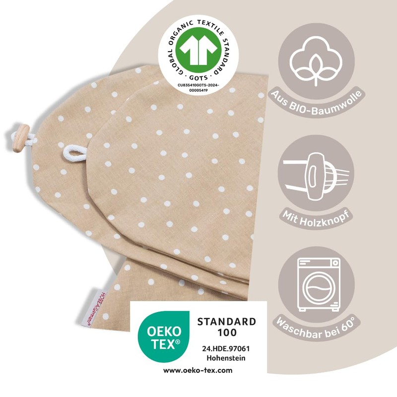 HOBEA-Germany Cover for Breastfeeding Pillow, 190 cm Designs, Grey with