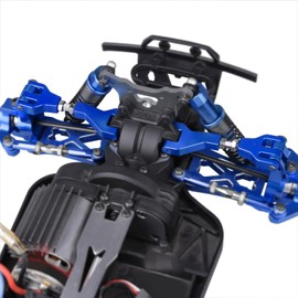 HobbyPark Aluminum Front & Rear Upper Suspension Arms for 1/10 Redcat Blackout XTE Upgrades Parts, fit XBE SC Pro, Replace BS213-002 / BLH-0001GM (4-Pack) (Navy Blue)