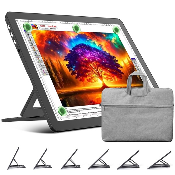 TOHETO Rechargeable A3 Light Board with Stand, Bag, Super Bright