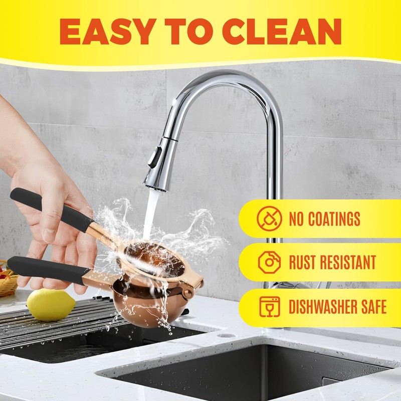 SHIKORI Lemon Squeezer, Large Heavy Duty Handhelp Juicer for Lemon,