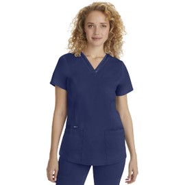 Healing Hands Scrubs Top 3 Pocket V-Neck 2278 Jasmin Womens Scrub Top Purple Label Scrubs for Women Navy XS
