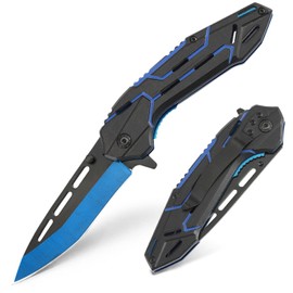 CABUGE Pocket Knife for Men, Folding Knife with Clip, EDC Tactical Knives for Outdoor Camping Survival, Birthday Christmas Stocking Stuffers Gifts Idea for Dad Boyfriend Husband Him Women