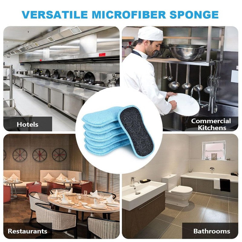 HOMEXCEL 12 Pack Multi-Purpose Scrub Sponges Kitchen, Dish Sponge, Non-Scratch