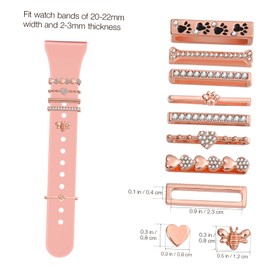 Gatuida 50pcs Decorative Watch Band Charms Rhinestones and for Smartwatch Accessories Compatible Easy to Install Stylish and Unique Design
