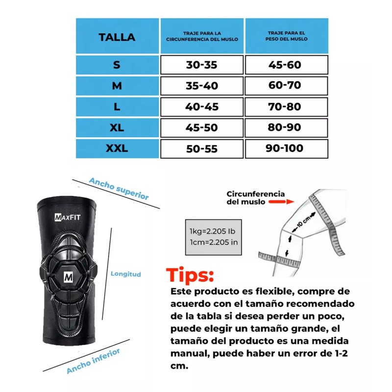 Maxfit Par De Rodilleras De Protección Para Ciclismo Mtb001 Maxfit