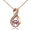 Plata de Ley Chapados en oro rosa imitación Gemstone Oval