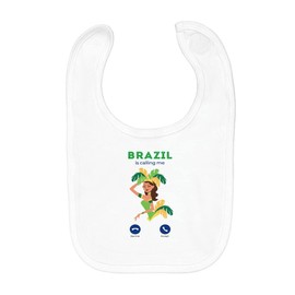 Fabulous Baby Bib Organic Cotton Brazil Is Calling Me Rio Carnival Sun Party