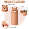 Qiimenguer Kawaii Pencil Case, brown, Animal